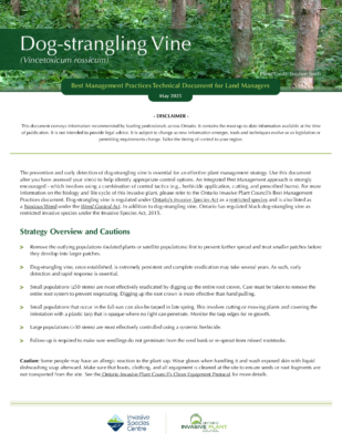 Dog-strangling Vine Technical Bulletin